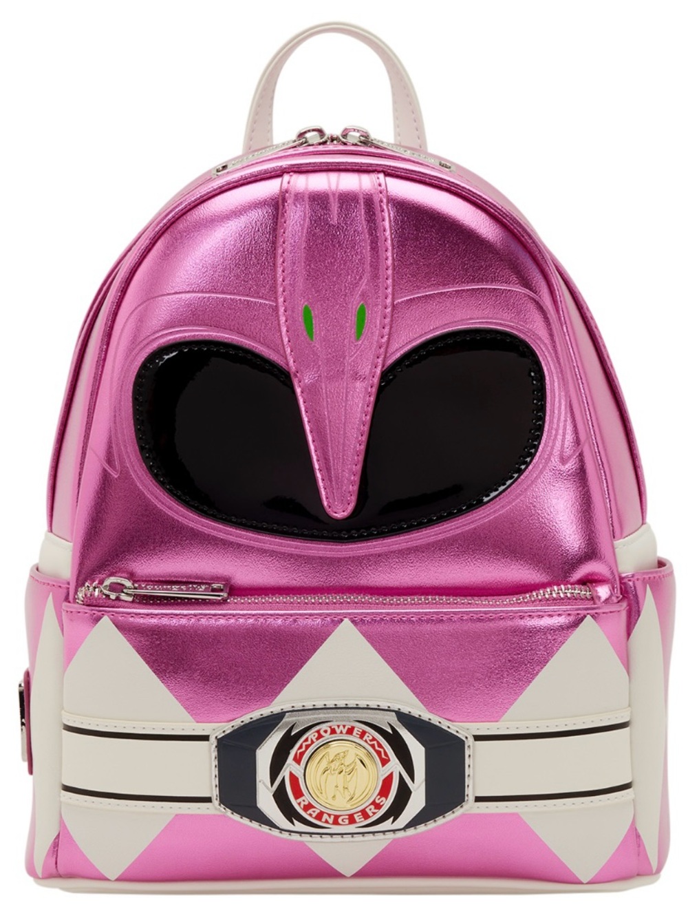 New Power Ranger Metallic Pink Helmet Mini Backpack
